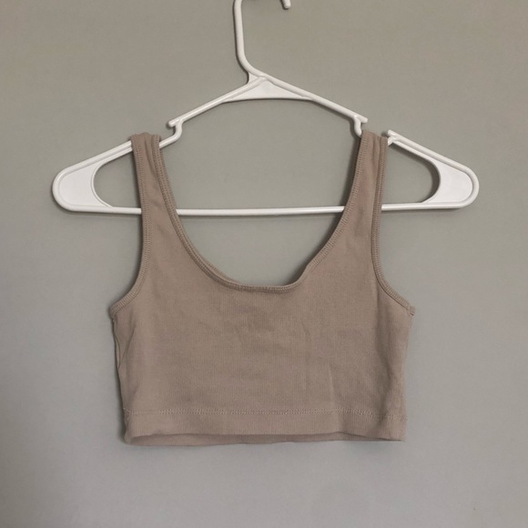 Beige crop tank top - Picture 2 of 2